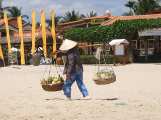 Фрукты на пляже можно купить только у бродячих торговцев (фото)